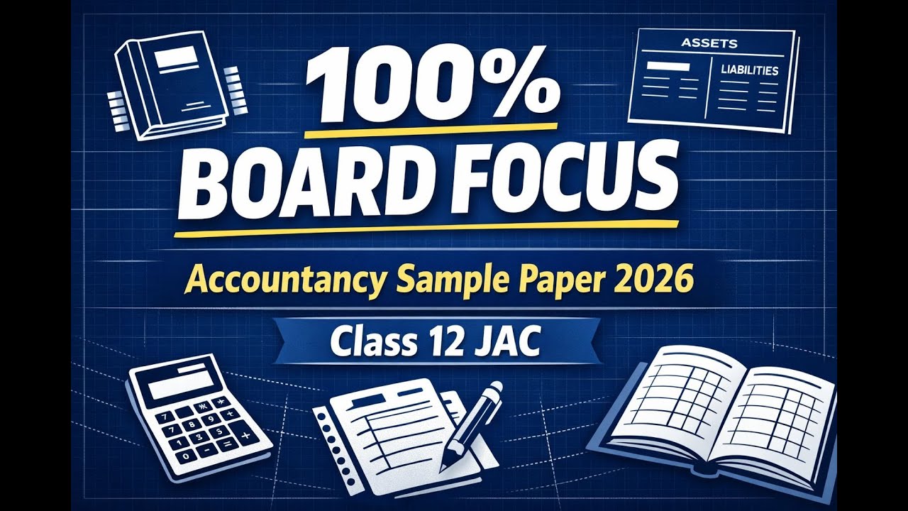 Accountancy Sample Paper 2026 | Class 12 JAC Board | Question Paper Yahin Se Aayega