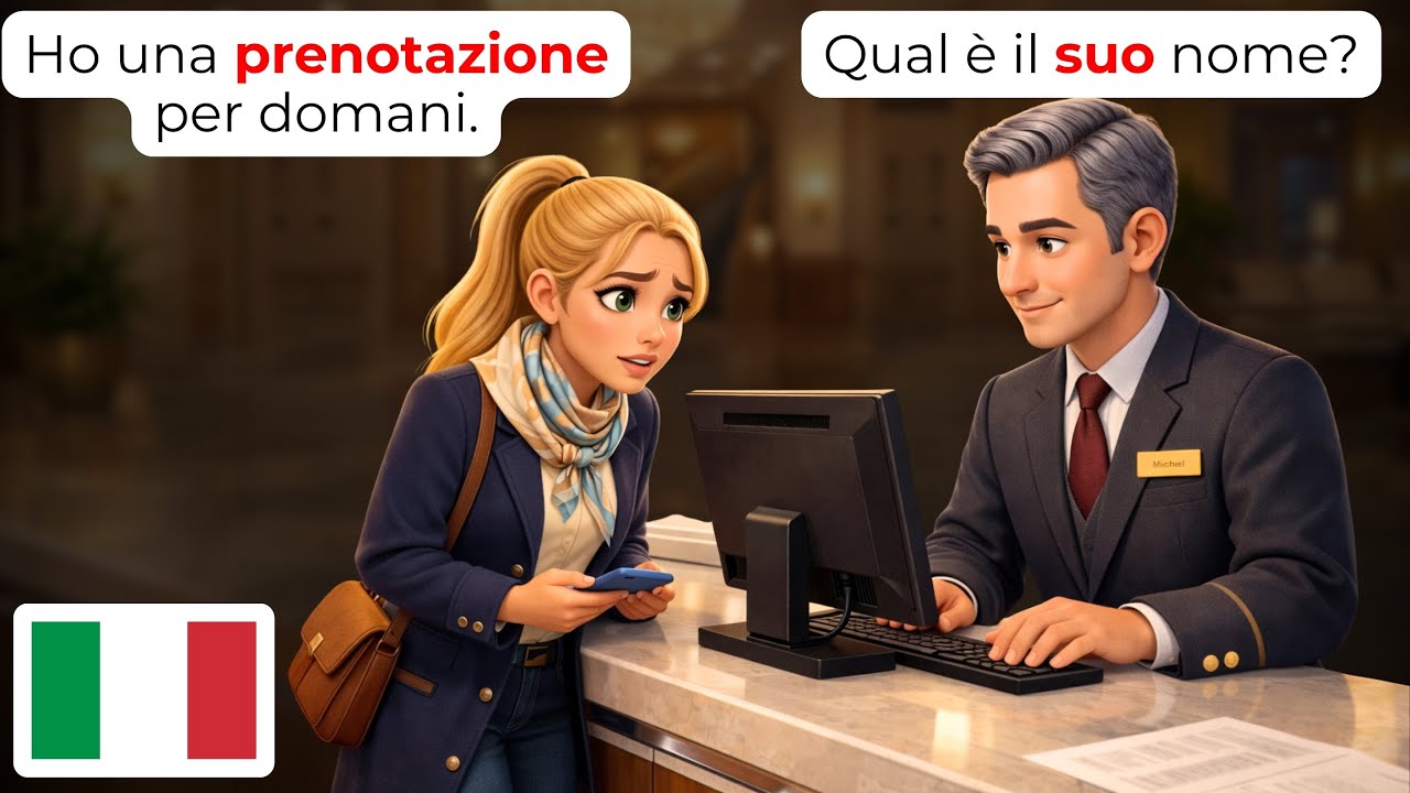 🇮🇹 Выучите итальянский за 20 минут: 50+ гостиничных фраз, которые вам нужны | A1-A2