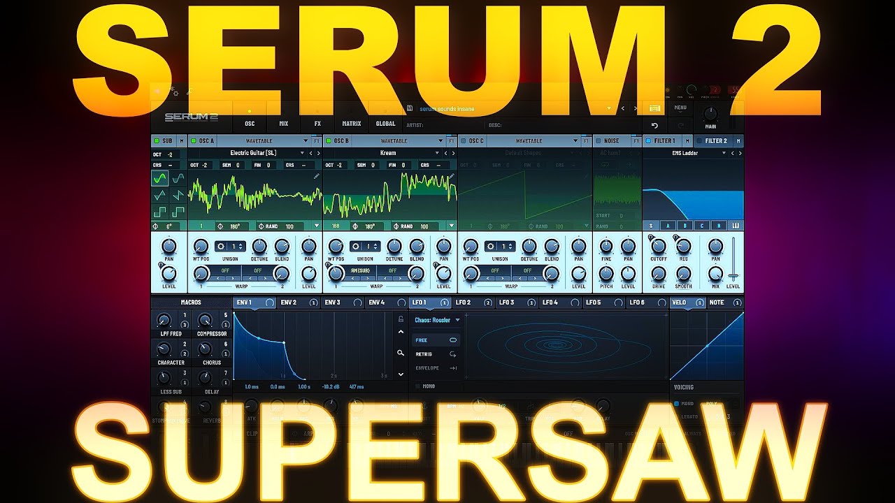 How to Make the HUGE Supersaw in Serum 2 (Pro Sound Design) Free Serum 2 Preset