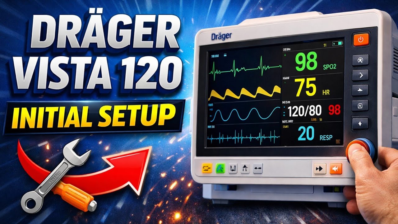 DR&Auml;GER VISTA 120 НАЧАЛЬНАЯ НАСТРОЙКА #dragervista120 #cardiacmonitoring #vista120