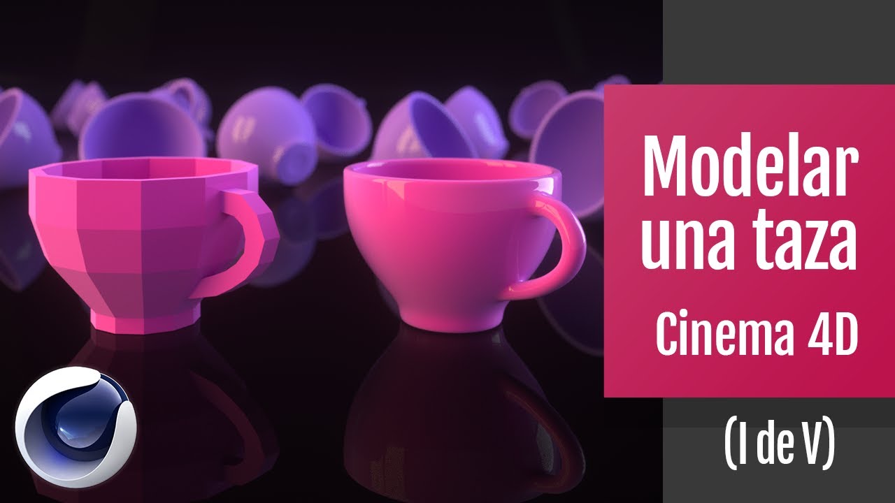 Escena de una taza. Modelado  en Cinema 4D (1de 5)