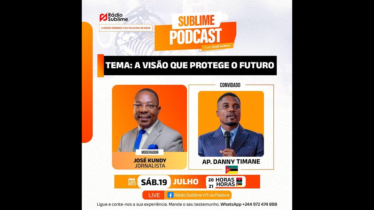 SUBLIME ENTREVISTA COM Apost: DENNY TIMANI TEMA: A VISÃO QUE PROTEGE O FUTURO