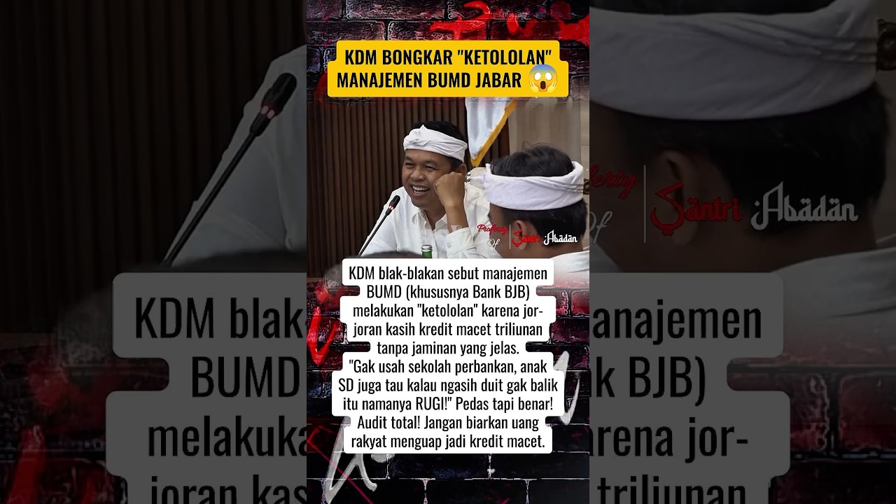 KDM BONGKAR "KETOLOLAN" MANAJEMEN BUMD JABAR 😱