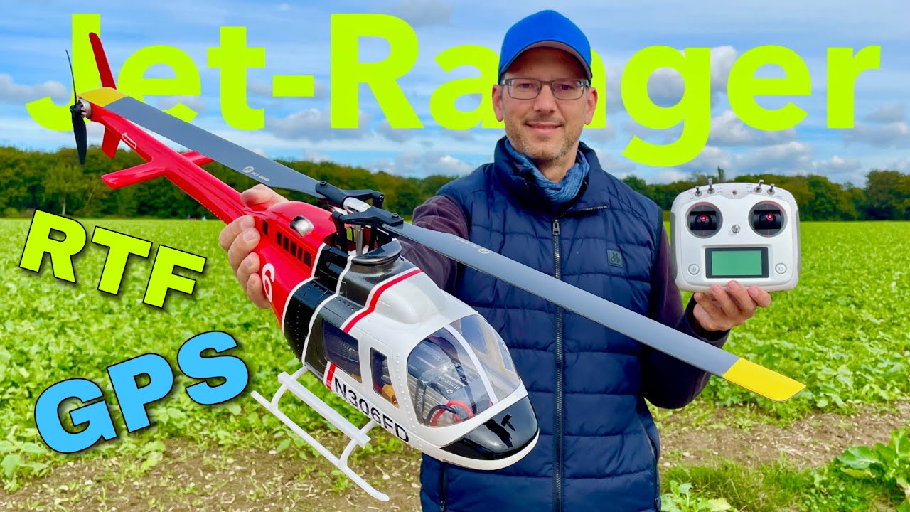 FlyWing Bell 206 Jet-Ranger V3 GPS RTF Helikokopter für Anfänger | Video Review mit Flug | deutsch