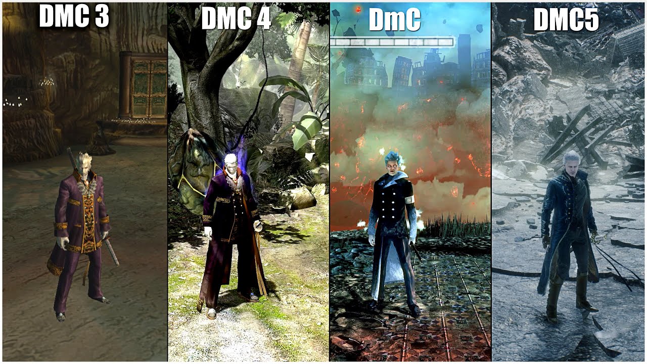 Devil May Cry 3 Vs DMC4 Vs DmC 2013 Vs DMC5 | Vergil Comparison