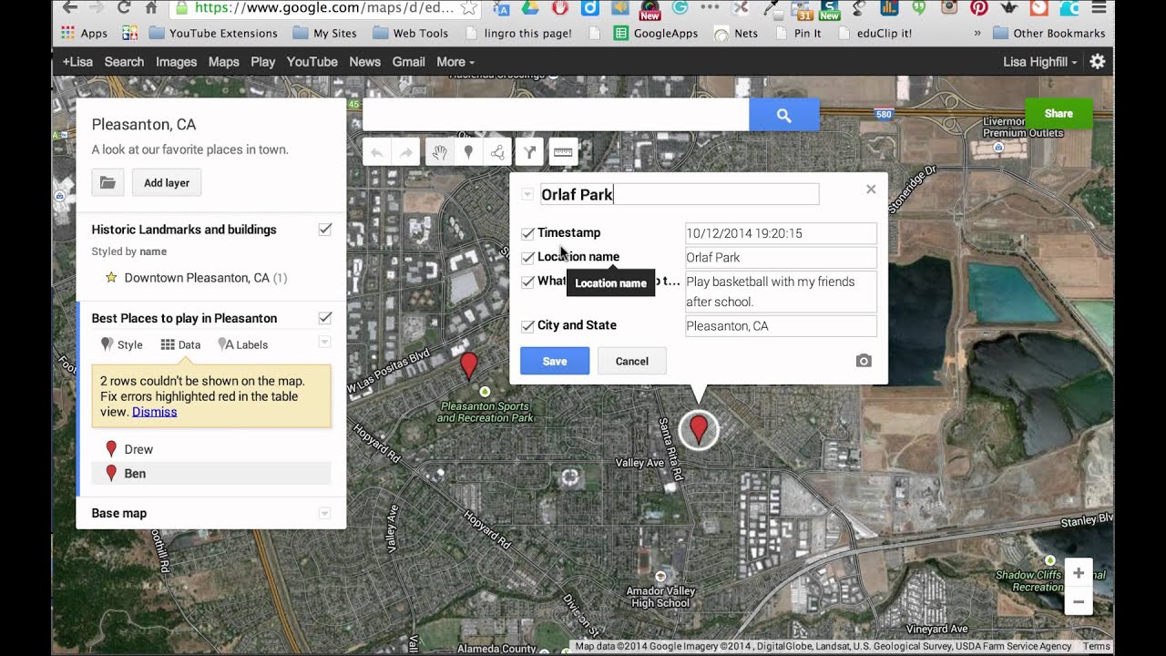 My Maps- Adding a layer to Google Maps by importing data