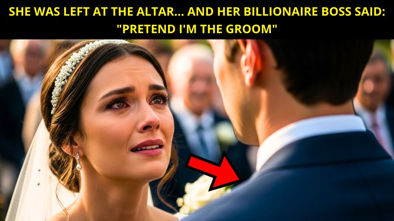 SHE WAS LEFT AT THE ALTAR… AND HER BILLIONAIRE BOSS WHISPERED: “PRETEND I’M THE GROOM”