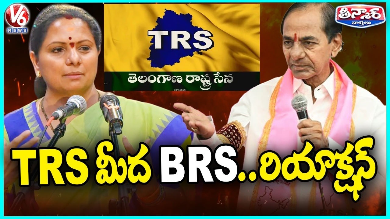 BRS Leaders Reaction Kavitha New Party | TRS |  V6 Teenmaar