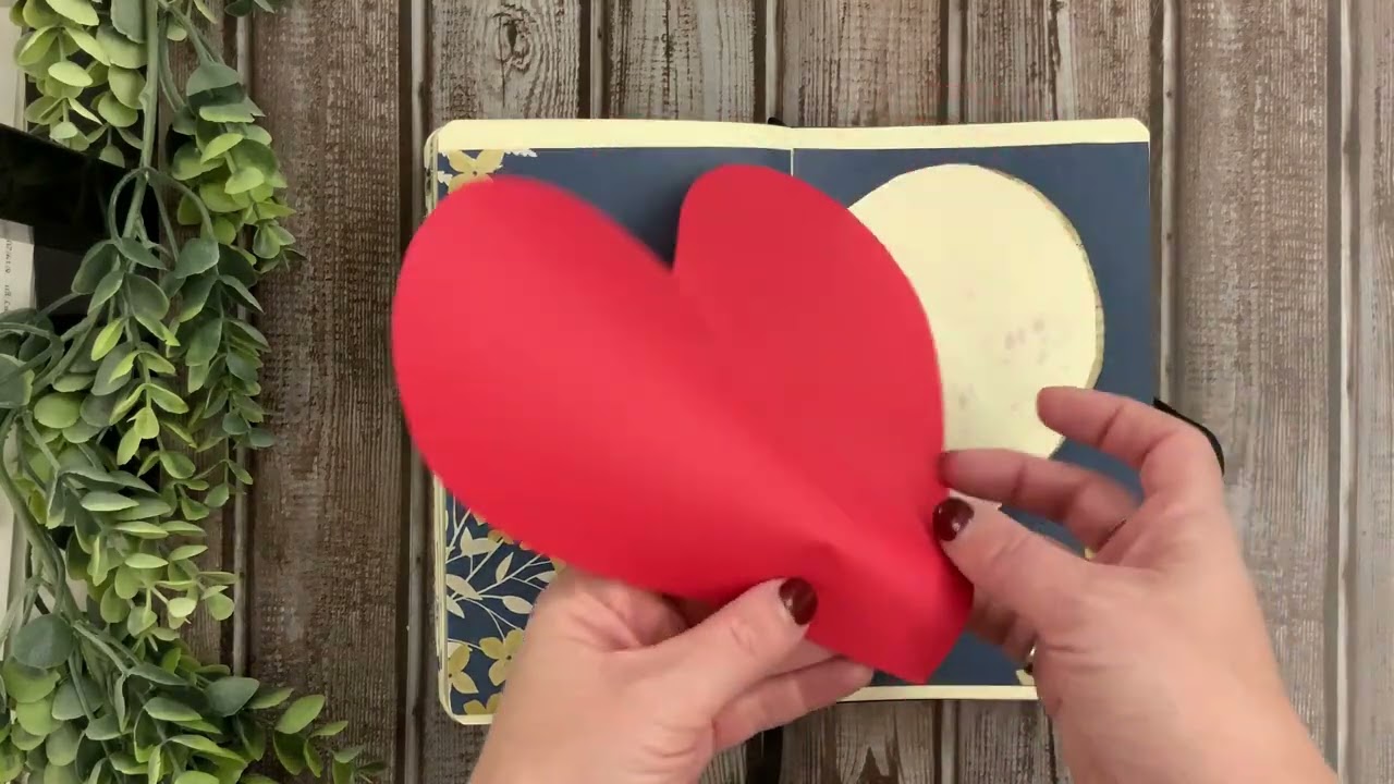 Relaxing Art Journal, Pop Up Heart Part 2, Adding A Background, Time Lapse Video