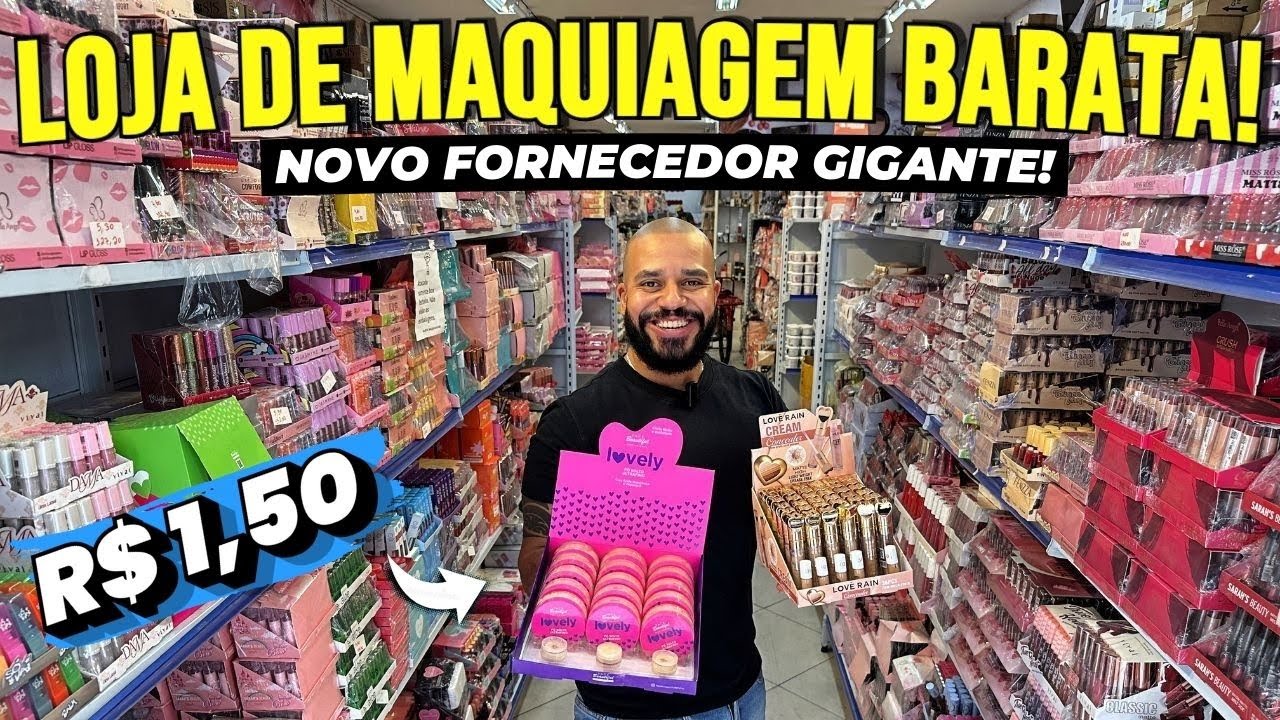 BRÁS | CONHEÇA A MAIOR IMPORTADORA de MAQUIAGEM R$1,50 ATACADO fornecedor maquiagem no brás sp hoje