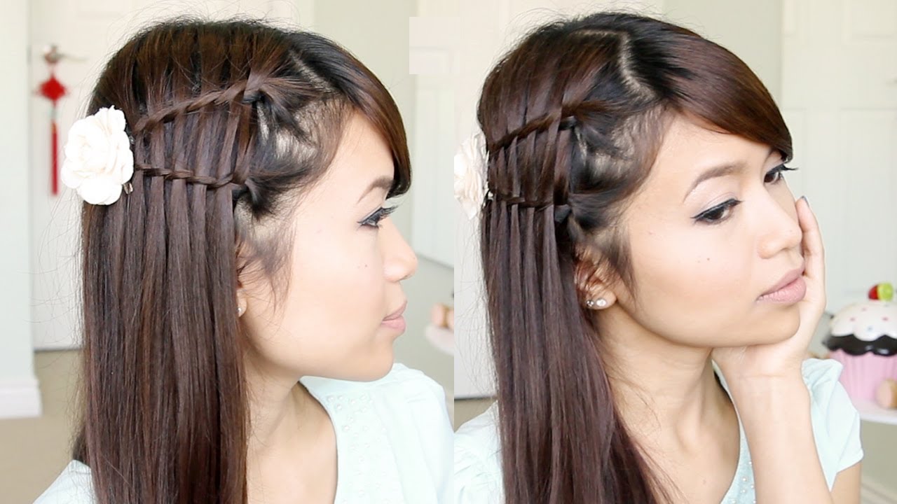 Double Waterfall Twist Hairstyle for Medium Long  Hair Tutorial - Bebexo