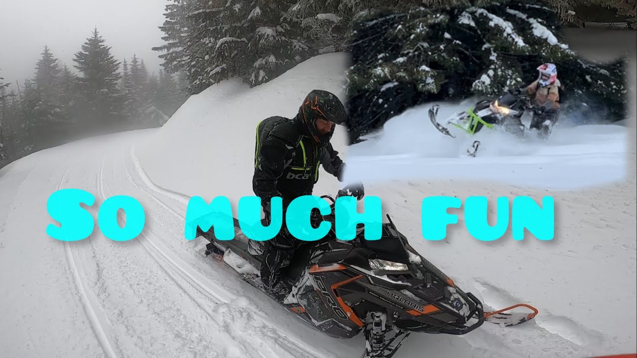 My first time snowmobiling in the mountains