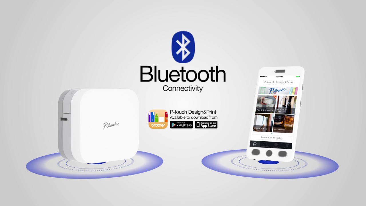 Brother P-touch CUBE Bluetooth labelling machine for use all around the home