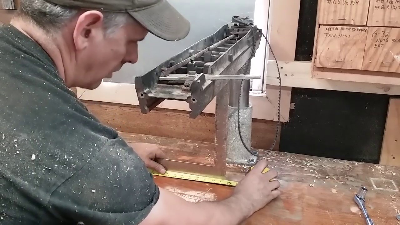 Fixing up a radial arm saw.