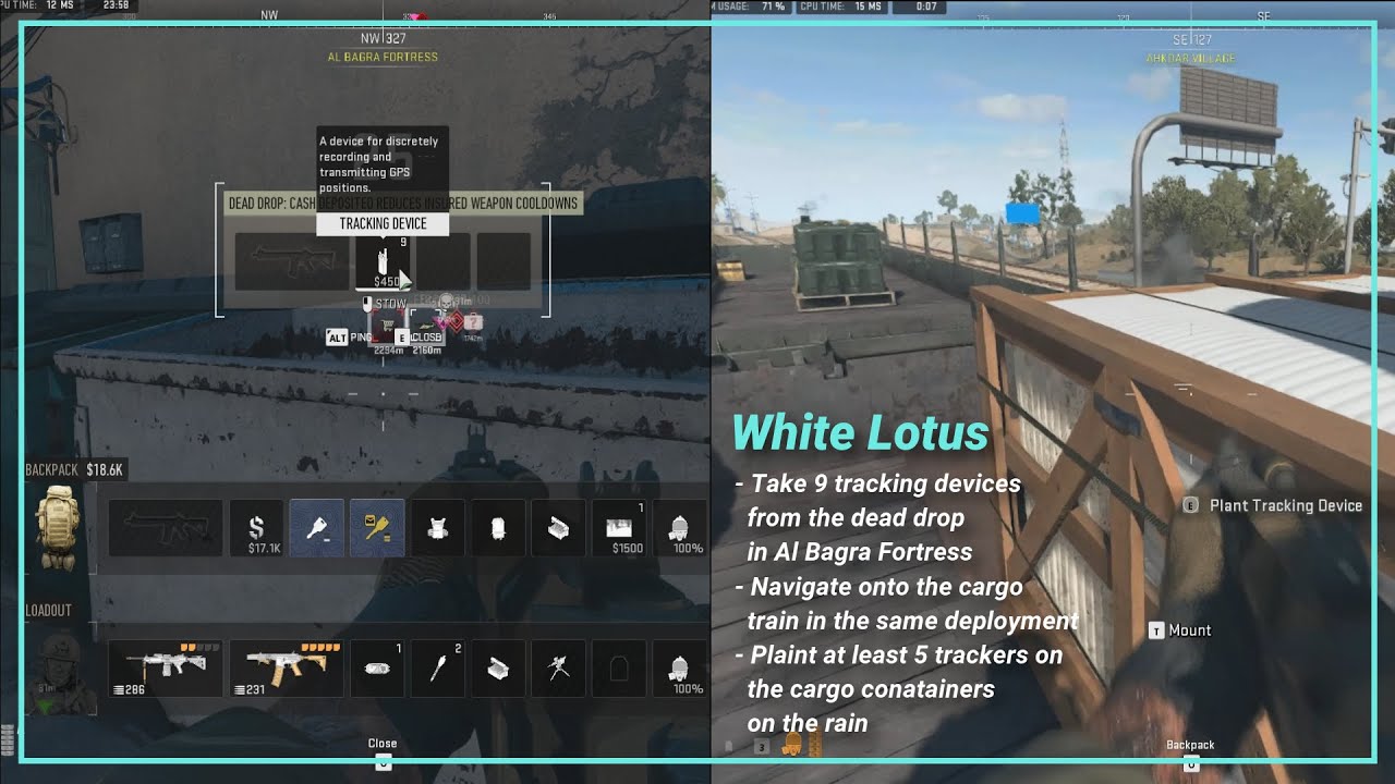 DMZ - Train Tracks - Plaint 5 trackers on the cargo conatainers - Take devices in Al Bagra Fortress