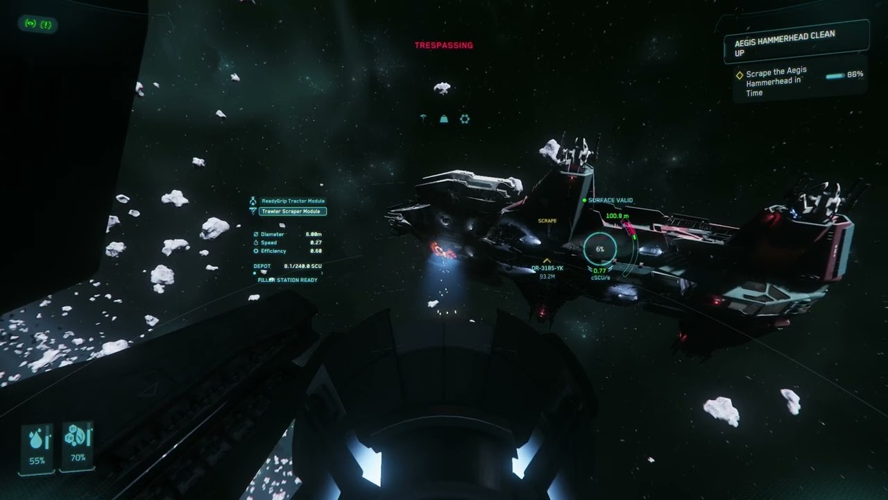 Star Citizen 4.0 - Reclaimer - Casual Hammerhead salvaging