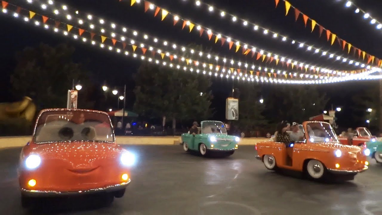 Luigi's Honkin' Haul-O-Ween FULL RIDE Halloween overlay in Cars Land at Disneyland Resort
