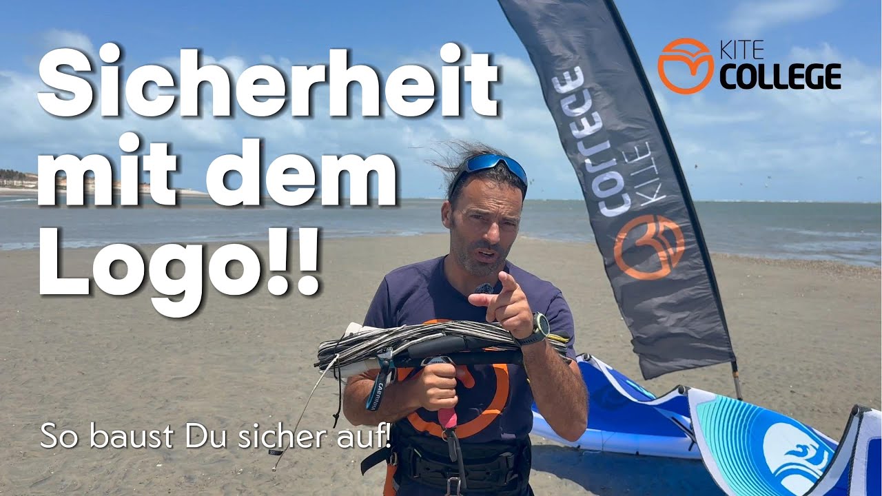 Kitecollege I Signalfarben an der Kitebar sind nicht (immer) links! Kite Aufbau mit dem Kite - Logo