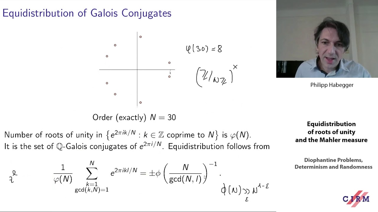 Philipp Habegger: Equidistribution of roots of unity and the Mahler measure