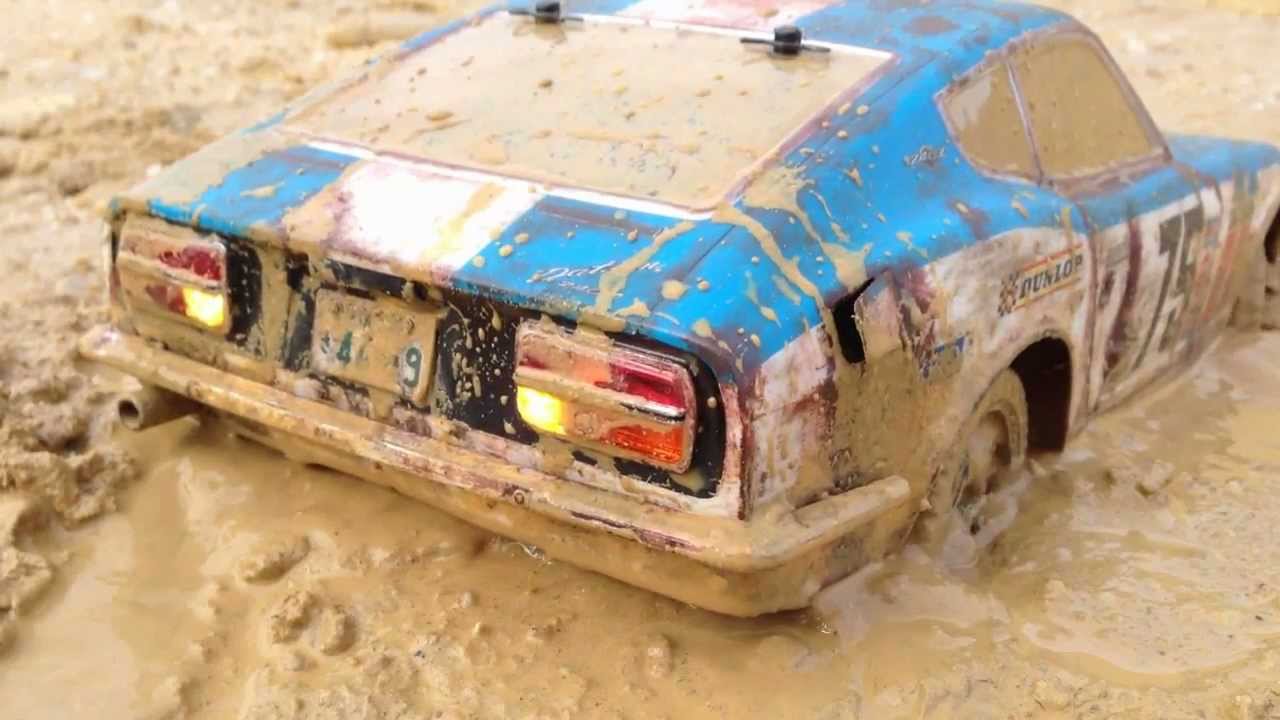 Tamiya DF-03ra - Datsun 240Z - mud fight (Datsun 240Z adventures #6)