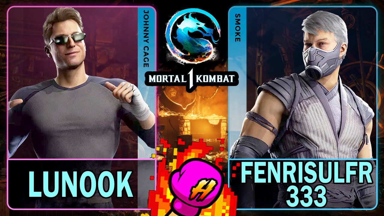 MK1 Lunook (JOHNNY CAGE) VS Fenrisulfr333 (SMOKE)🥊Mortal Kombat 1🥊4K 60ᶠᵖˢ