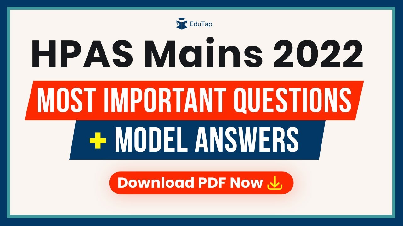 HPAS Mains Preparation Strategy | Practice Questions | Sources and Study Material for HPAS Exam 2022