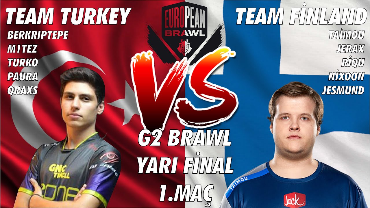 TÜRKİYE VS FİNLANDİYA Yarı Final G2 BRAWL II Turnuvası 1.MAÇ (berkriptepe,m1tez,turko,paura,qraxs)