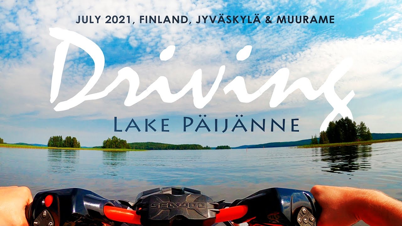 Water Scooter Driving in Lake Päijänne, July 2021, Finland, Jyväskylä & Muurame [4K]