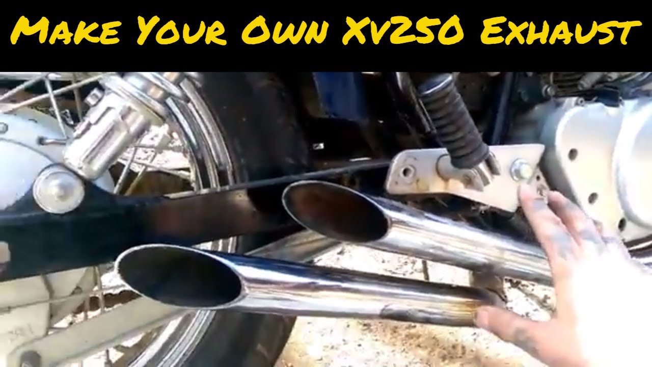 How To Make Your Own Motorcycle Exhaust For Yamaha Virago V-star Xv250 | Bobber Build