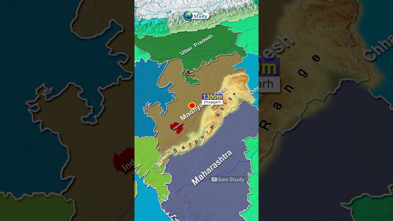 Madhya Pradesh Through Map Animation | Indian Geography #geography #indiangeography #geostudy