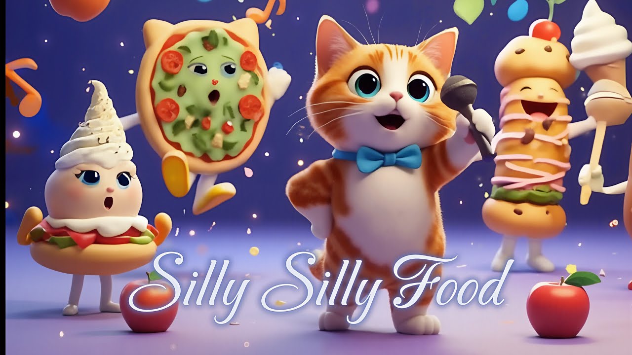 [Nursery Rhyme] [Silly Food] Kids song, let's learn, sing and dance together