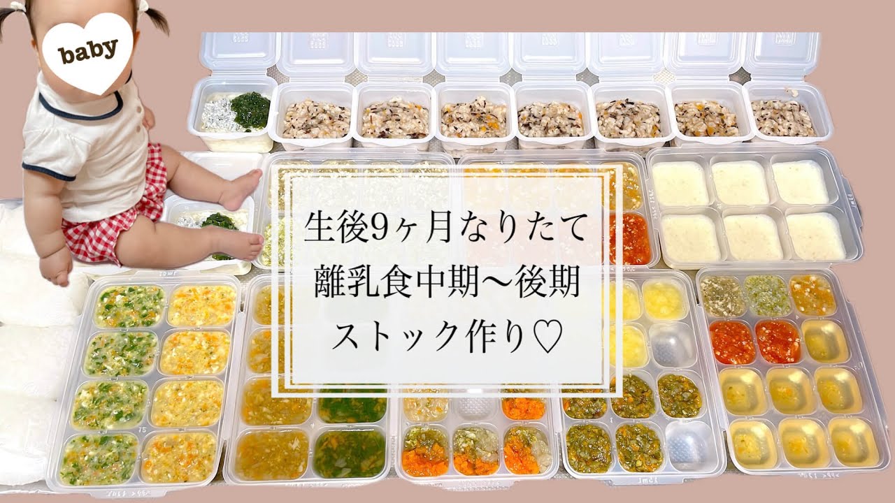 生後9ヶ月なりたて 離乳食中期〜後期 ストック作り