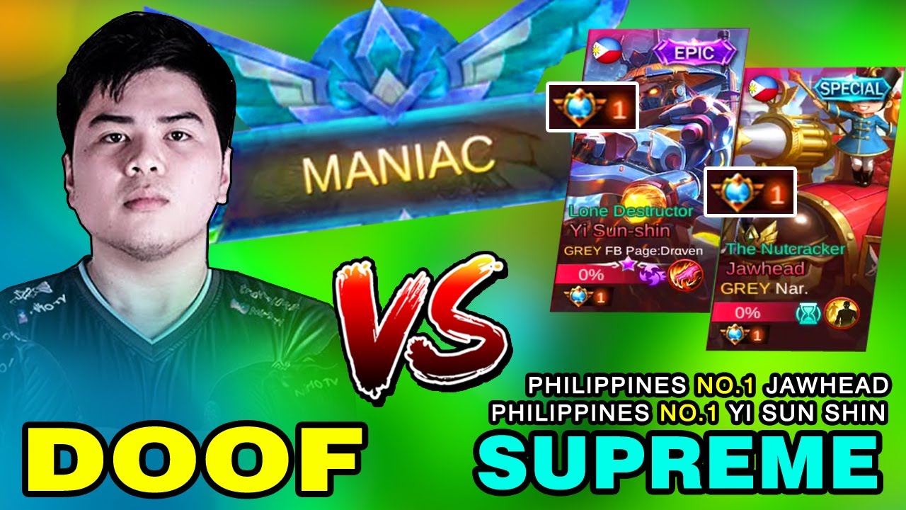 Doofenshmirtzz Gaming vs. Philippines Top 1 Supreme Jawhead & Yi Sun-Shin in Rank ~ Mobile Legends