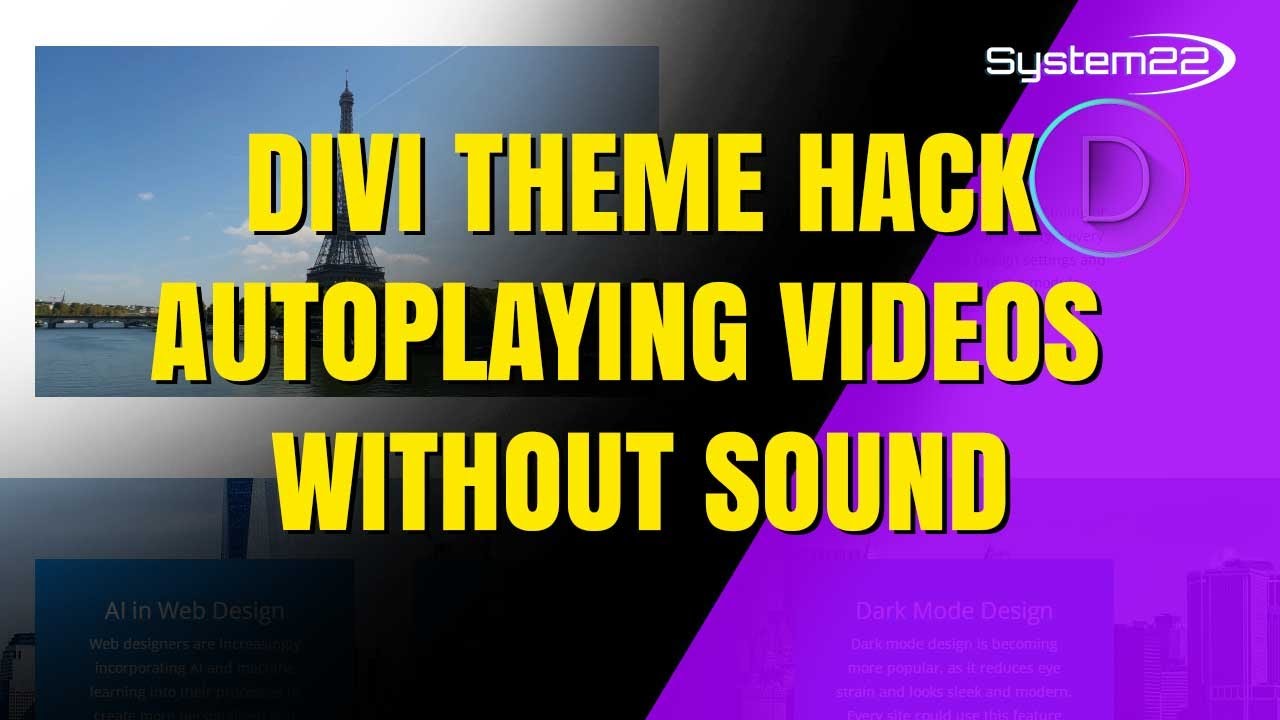 Divi Theme Hack: Autoplaying Videos without Sound