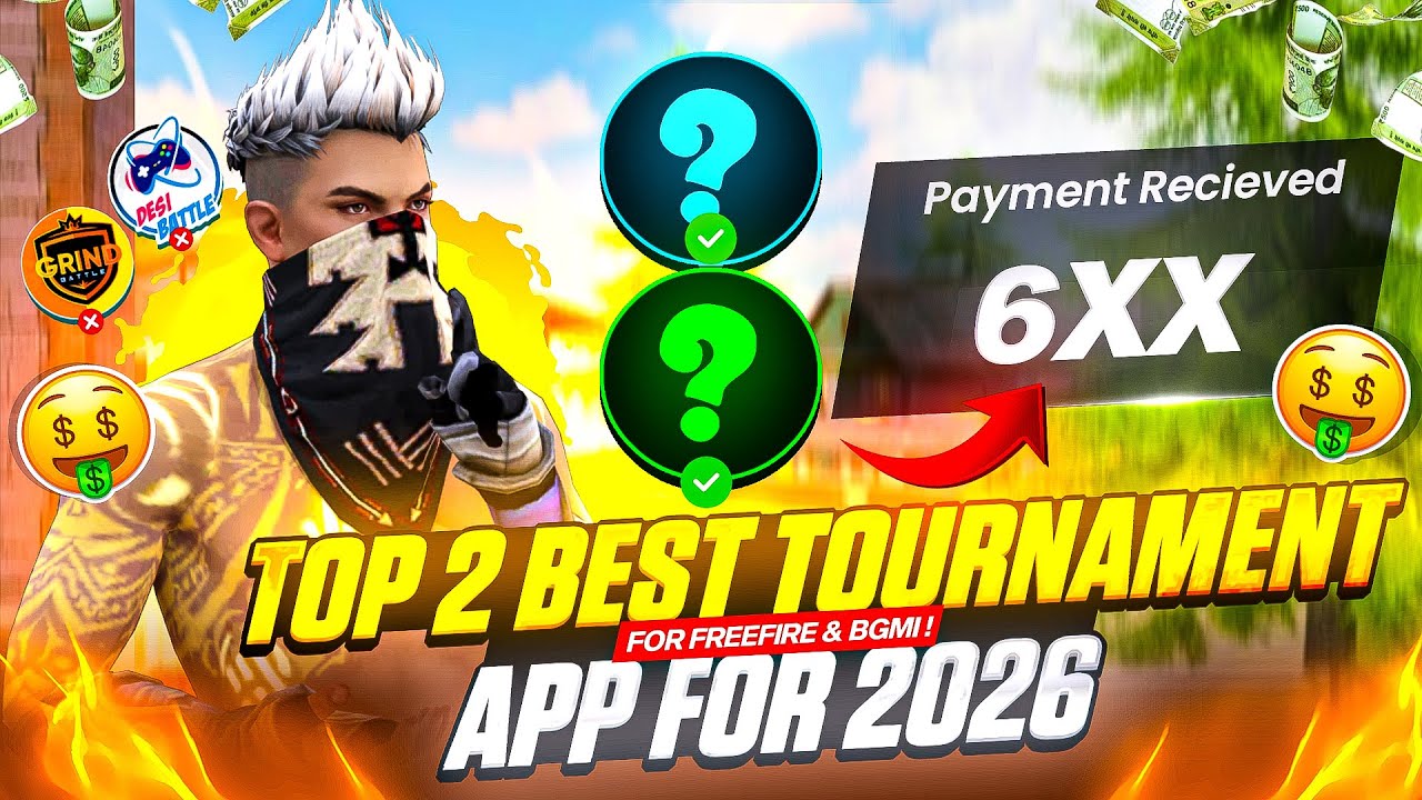 Top 2 Best Tournament Apps in 2026 For Free Fire & Bgmi 🤑💯✅ | Free Fire Tournament App Free Entry 🤑🔥