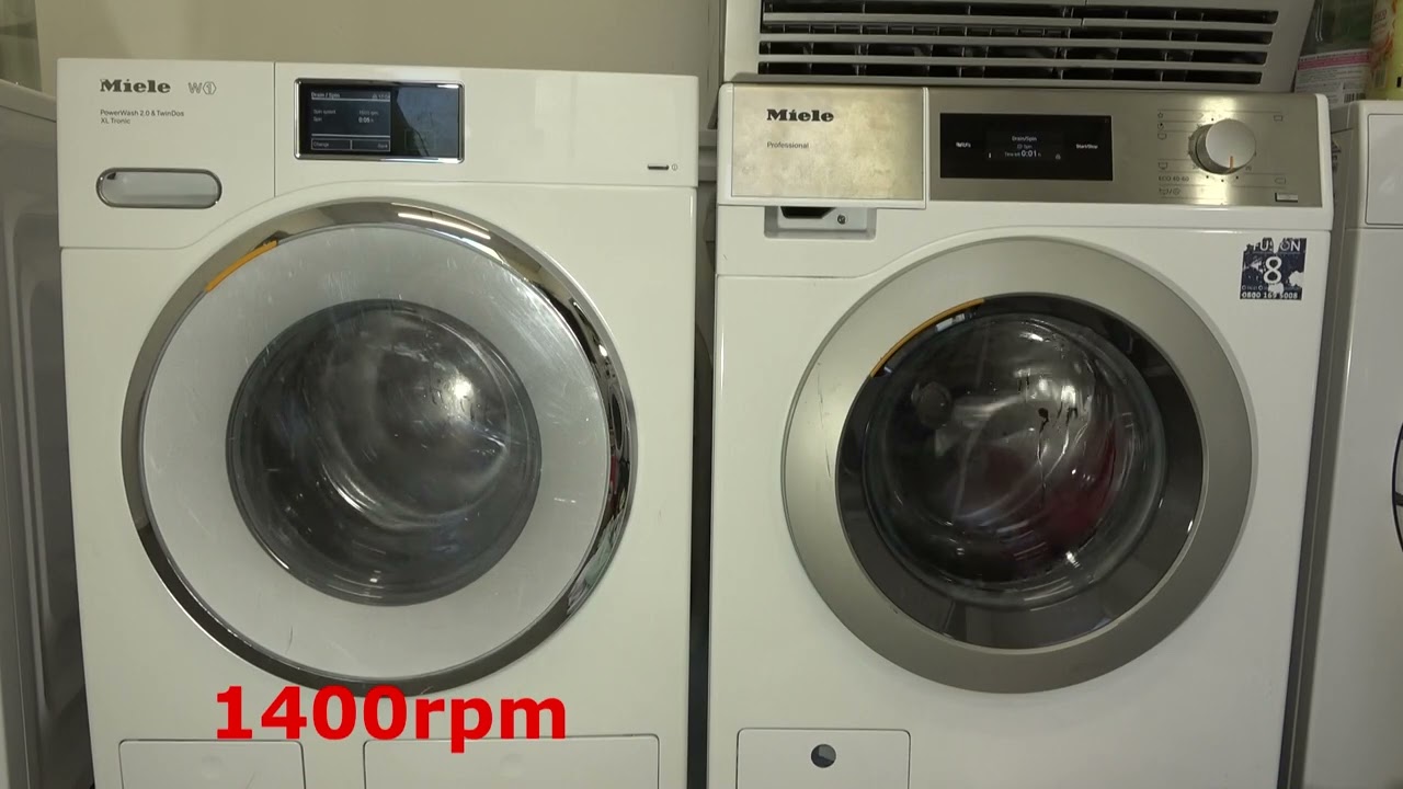 Spin Race - Miele W1 vs Miele Professional PWM507 1600rpm