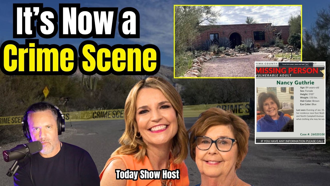 Breaking News: Today Show's Savannah Guthrie Mom Missing; Detectives say Her Home is a Crime Scene