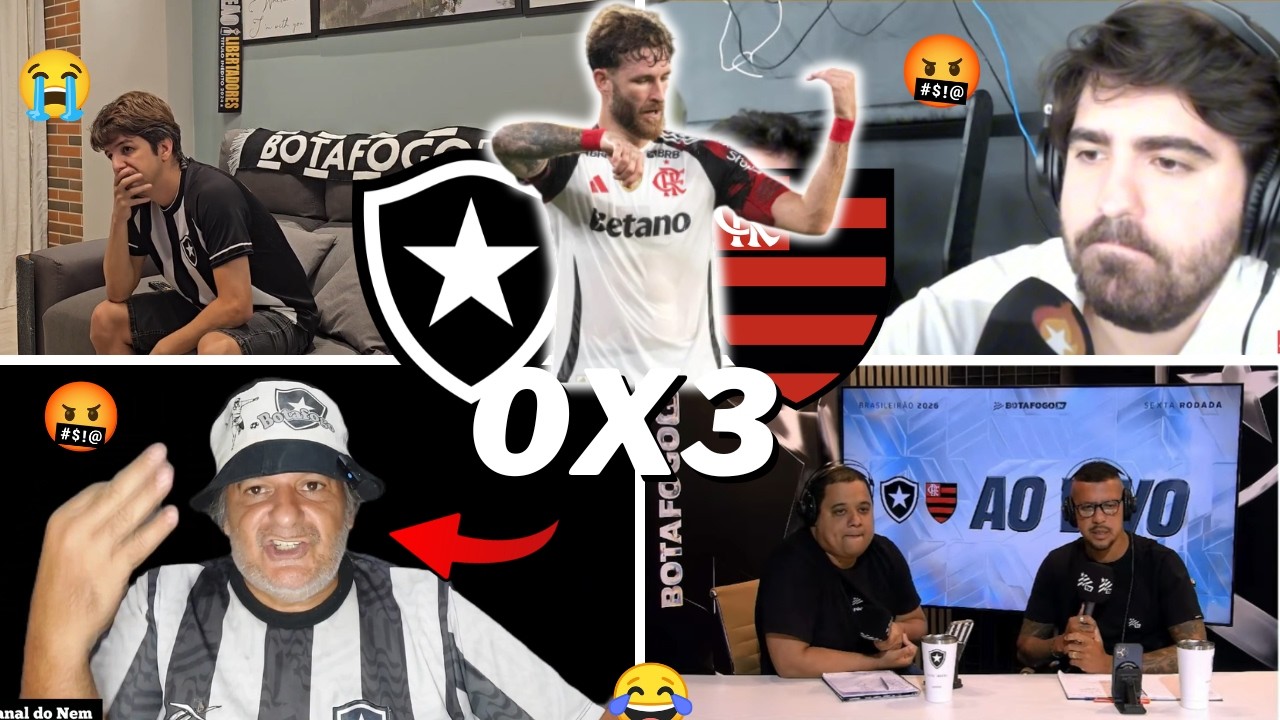 REAÇÕES DOS BOTAFOGUENSES REVOLTADOS | BOTAFOGO 0 X 3 FLAMENGO | BRASILEIRÃO 2026- VAMOS RIR KKKKK