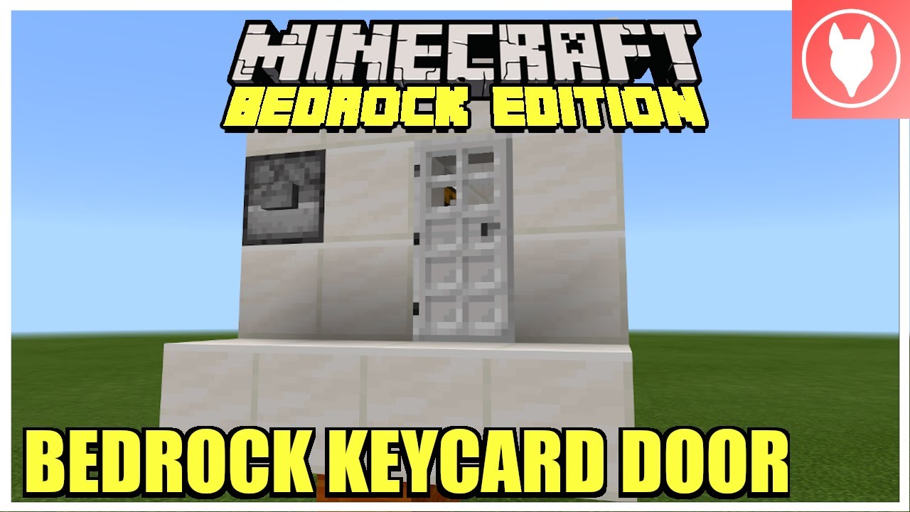 Minecraft Bedrock - Bedrock Key Lock (Keycard Door) Tutorial (Xbox/MCPE/Windows 10/Switch)