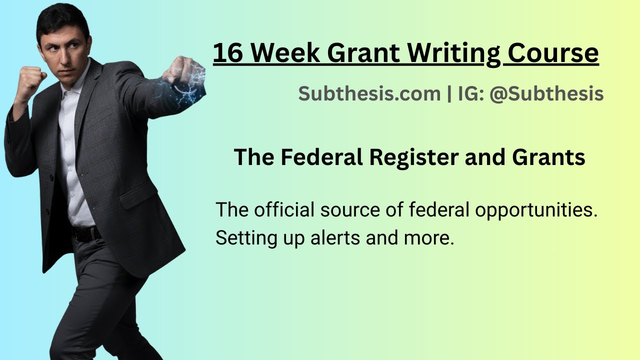 Navigating the Federal Register & Grants.gov | Grant Architect 11.1