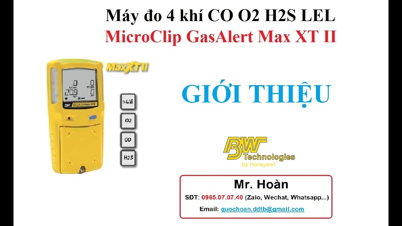 Giới thiệu máy đo khí Microclip Gasalert Max XT II 0965.07.07.40