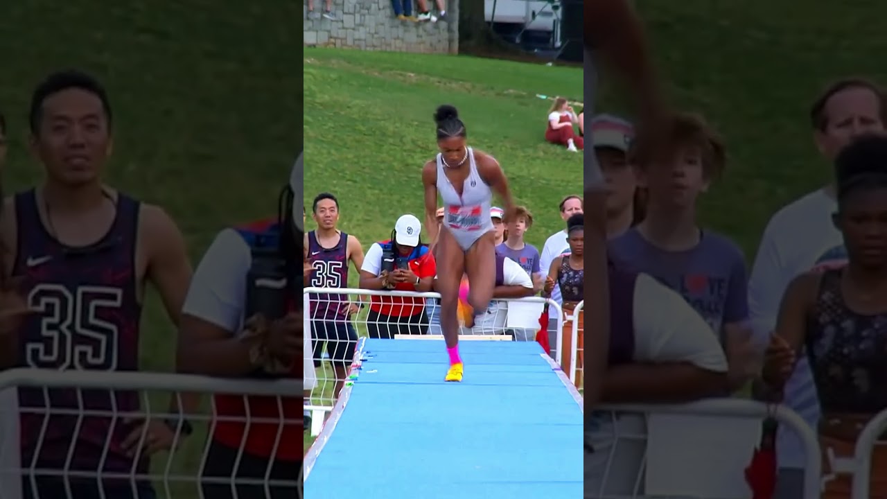 Tara Davis-Woodhall flies to 7.17m in Atlanta 🔥 #sports #usa #longjump #athletics