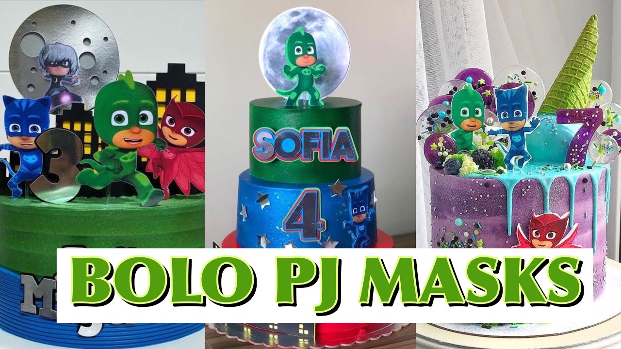 IDEIAS DE BOLO NO TEMA PJ MASKS