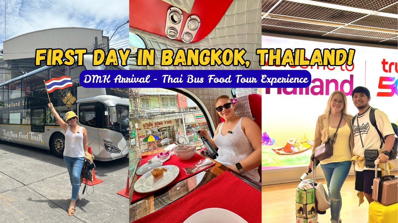 [4K] Na-stress Kami Sa First Day in BKK, Thailand! | Arrival & Thai Bus Food Tour Experience | Ep 1