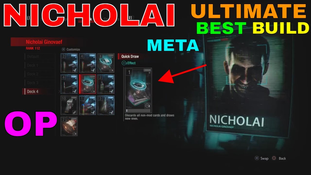 NICHOLAI ULTIMATE BEST META BUILD - RE Resistance (Mastermind Gameplay February 2021) [PS4 Pro]