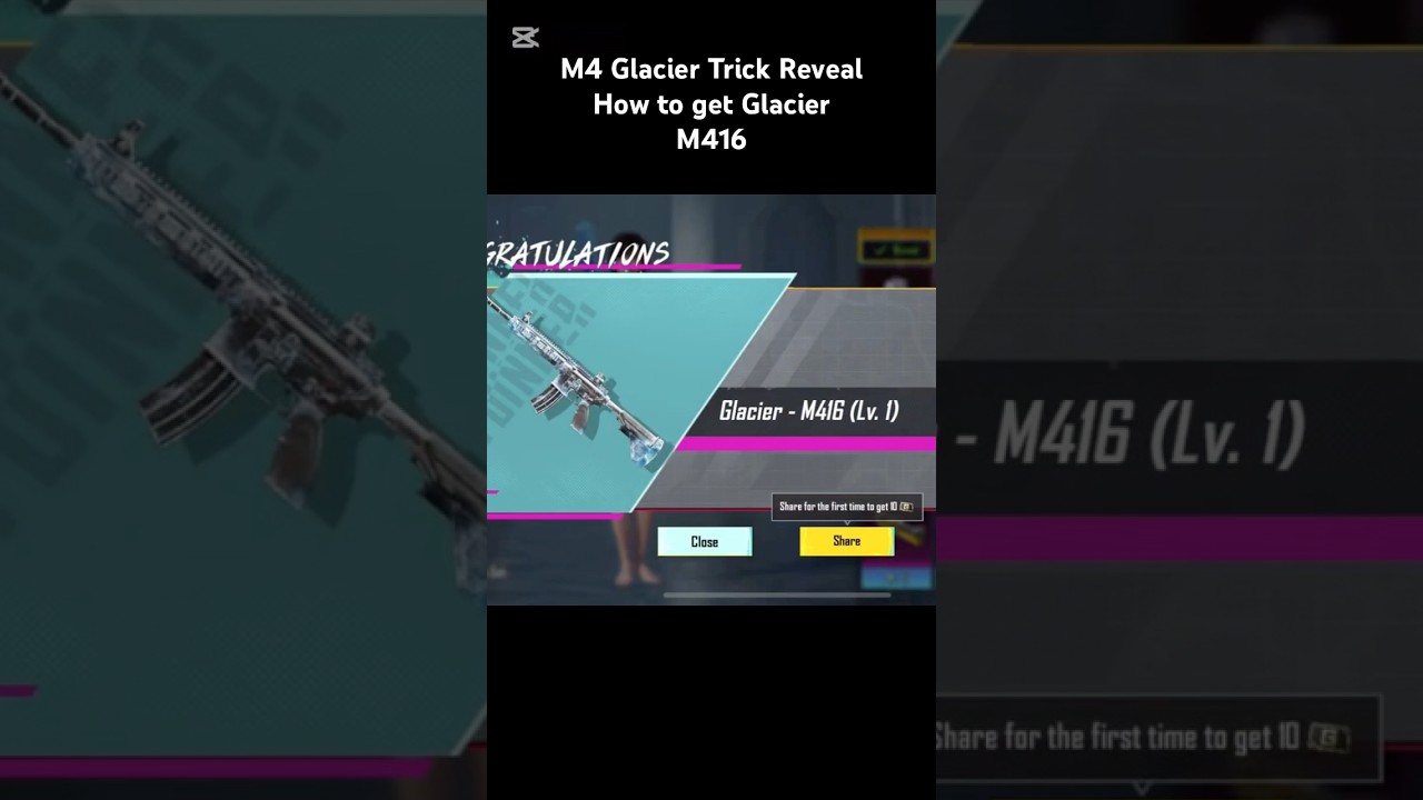 M4 Glacier Trick Reveal How to get Glacier M416 #m416glacier #m4glacier #glacier