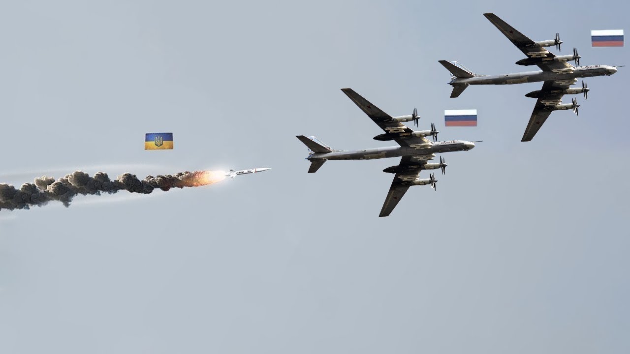 Жуткий момент! Два российских стратегических бомбардировщика Ту-95 сбиты зенитными ракетами.