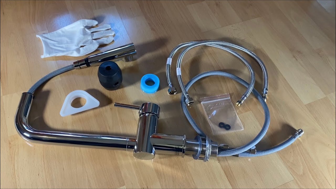WOOHSE Wasserhahn Küche Armatur Küchenarmatur Spültischarmatur mit Brause unboxing und Anleitung