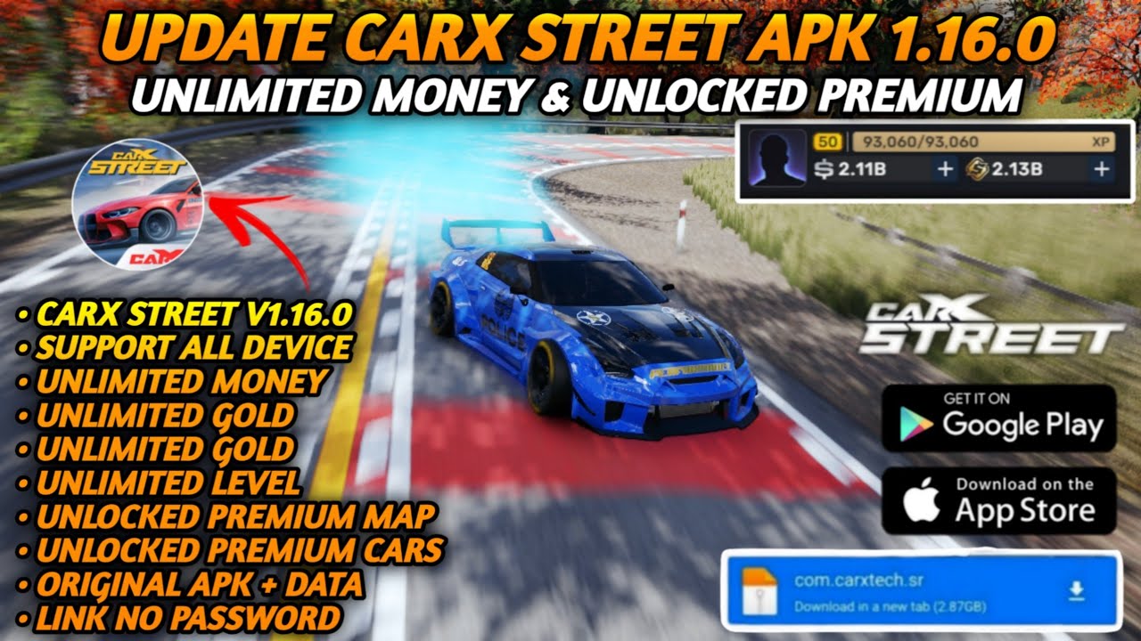 CarX Street Mod APK - CARX STREET v1.16.0 MOD APK DOWNLOAD Unlimited Money | Android & IOS 🔥