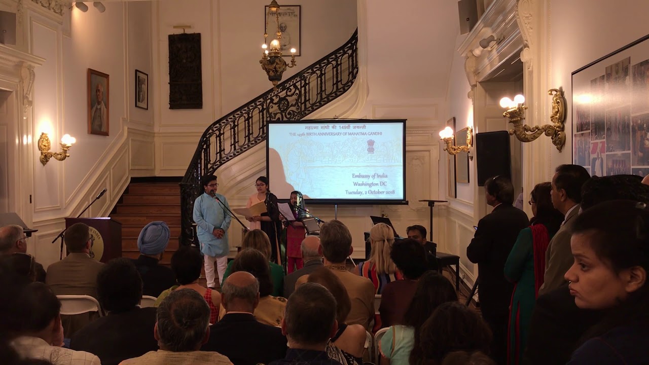 Vaishnav jana to..Gandhi Jayanti at the embassy of India in USA